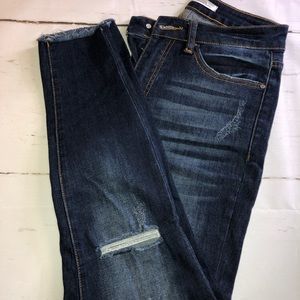 KanCan Distressed Ankle Jeans